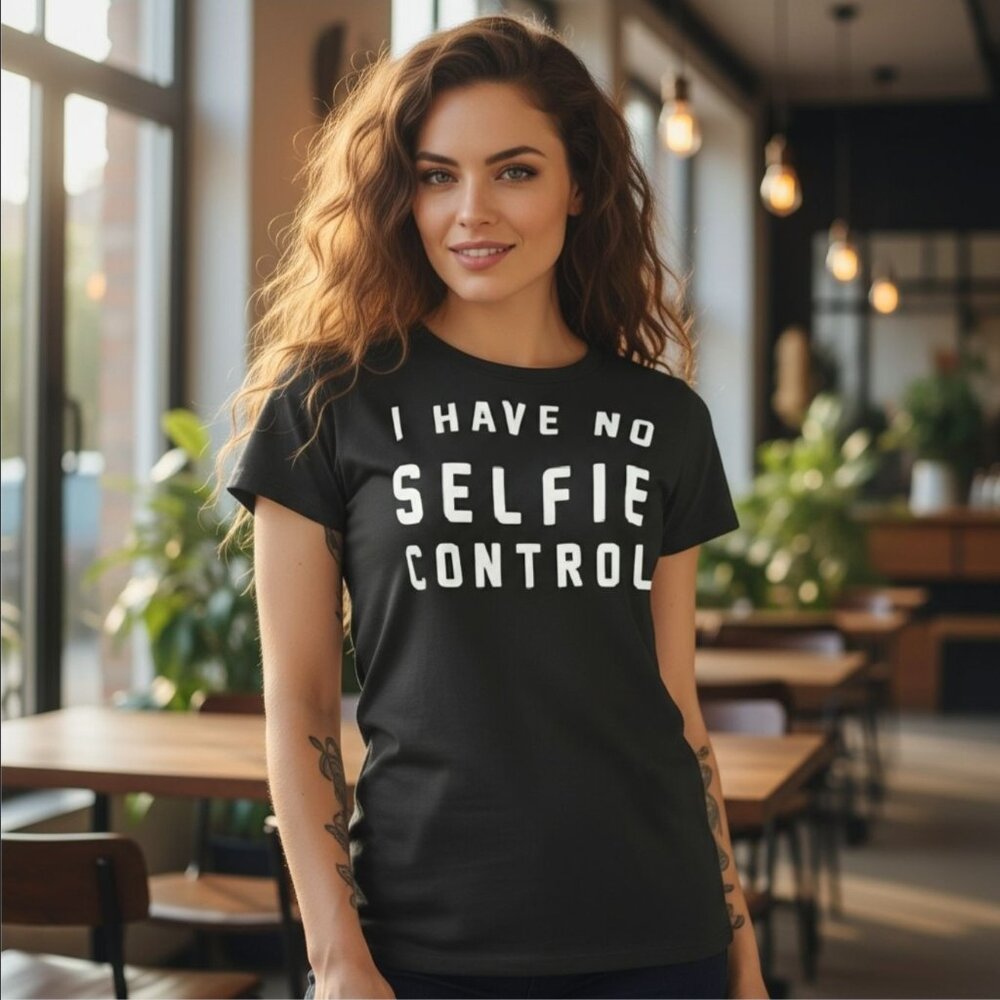 Black Matter ✦ Selfie Control Graphic Tee ✦ XL Black Cotton Humor Streetwear NWT